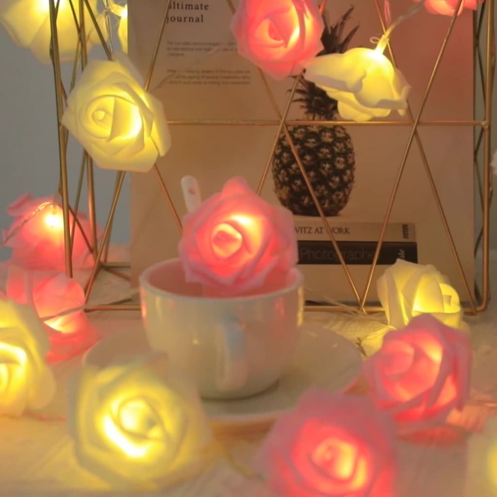 1,5M Luz De Fada Rosa LED Com Corda Para Festa de Casamento Aniversario Decoração