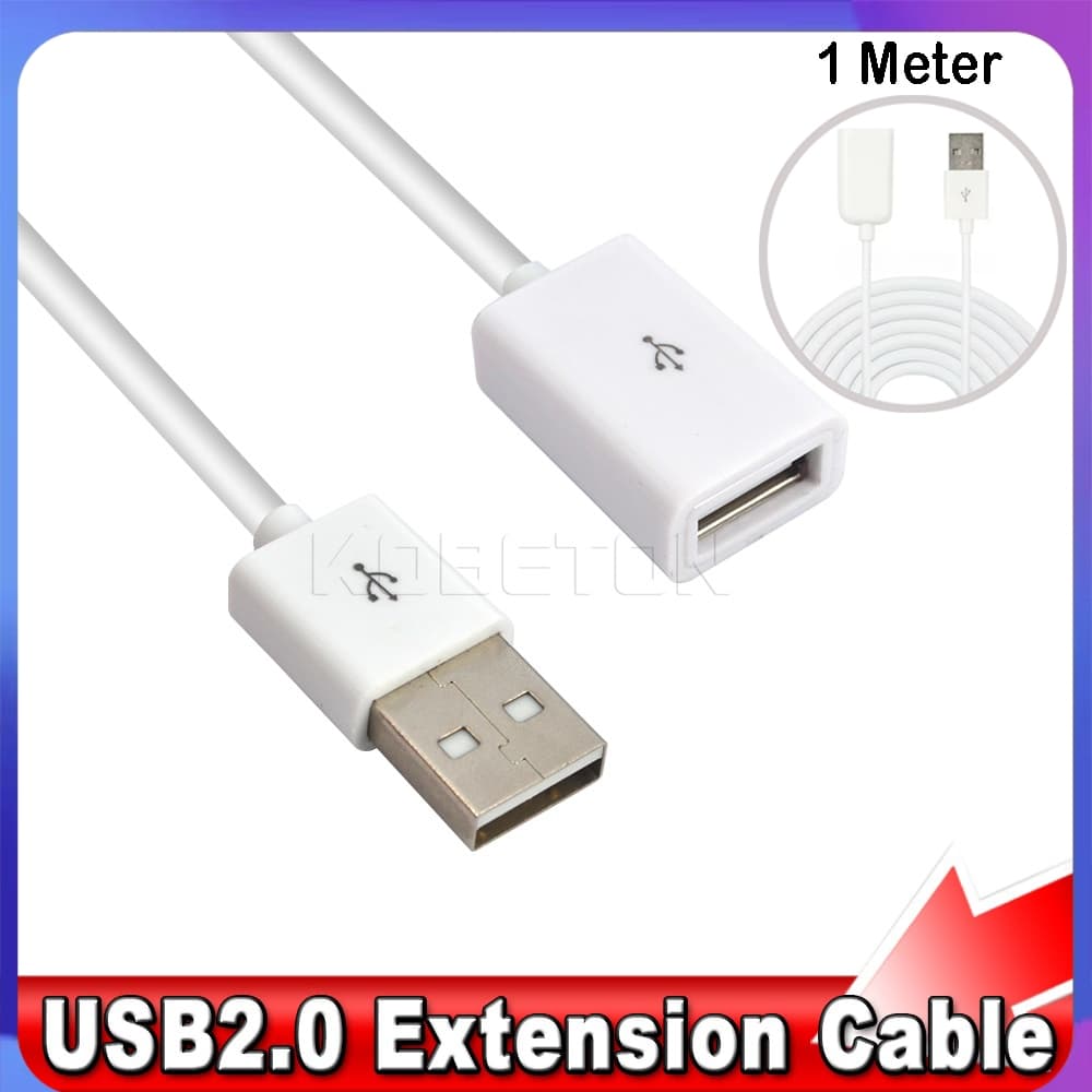 USB 2.0 A Macho Para Fêmea Extensão Extensor De Dados Cabo Extra De Carga Telefone Laptop 1 Metro