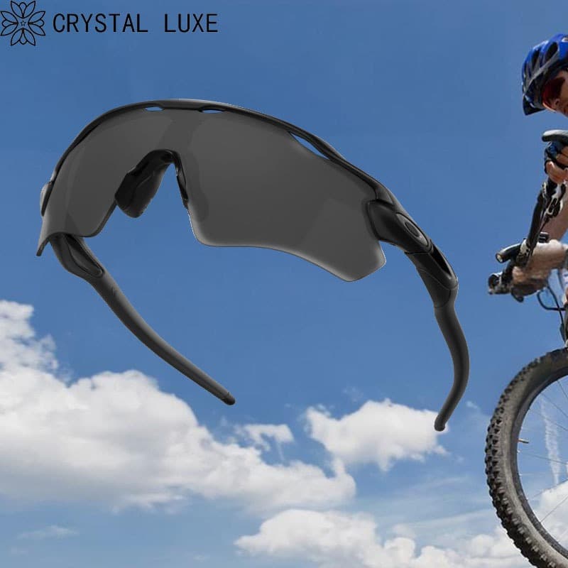 Óculos De Sol À Prova De Vento Unissex Para Ciclismo – Proteção UV De Meia Armação Grande Esportiva/Condução