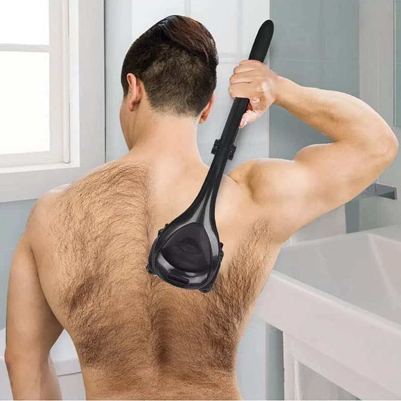 Barbeador Preto Com Removedor De Pelos Nas Costas / Barbeador Corporal
