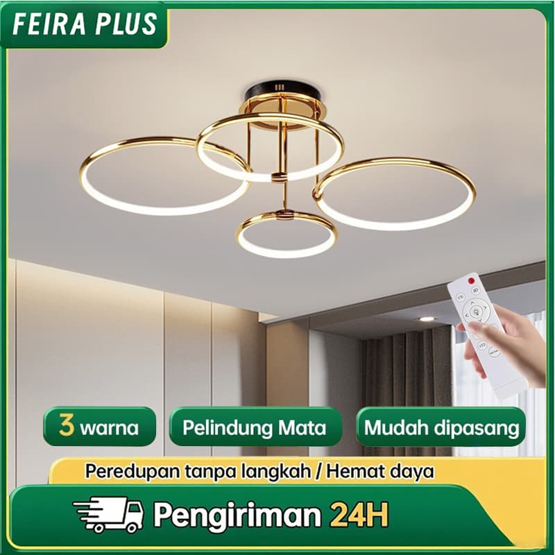 Luminária De Teto Modernos led Para Sala De Dormir Cozinha Decoração Lâmpada De Teto techo 3 Luzes De Controle Remoto