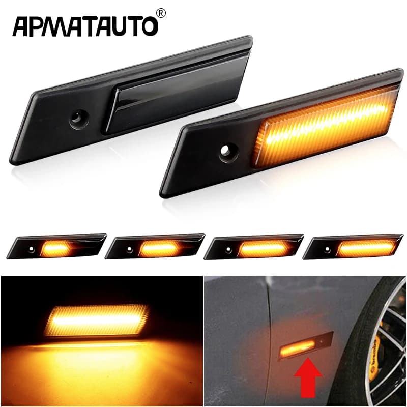 2 Pçs Carro LED Dinâmico De Sinalização De Giro Lâmpada Marcador Lateral Luz Para BMW 3 5 7 Série E30 E32 E34 E36 M3 M5