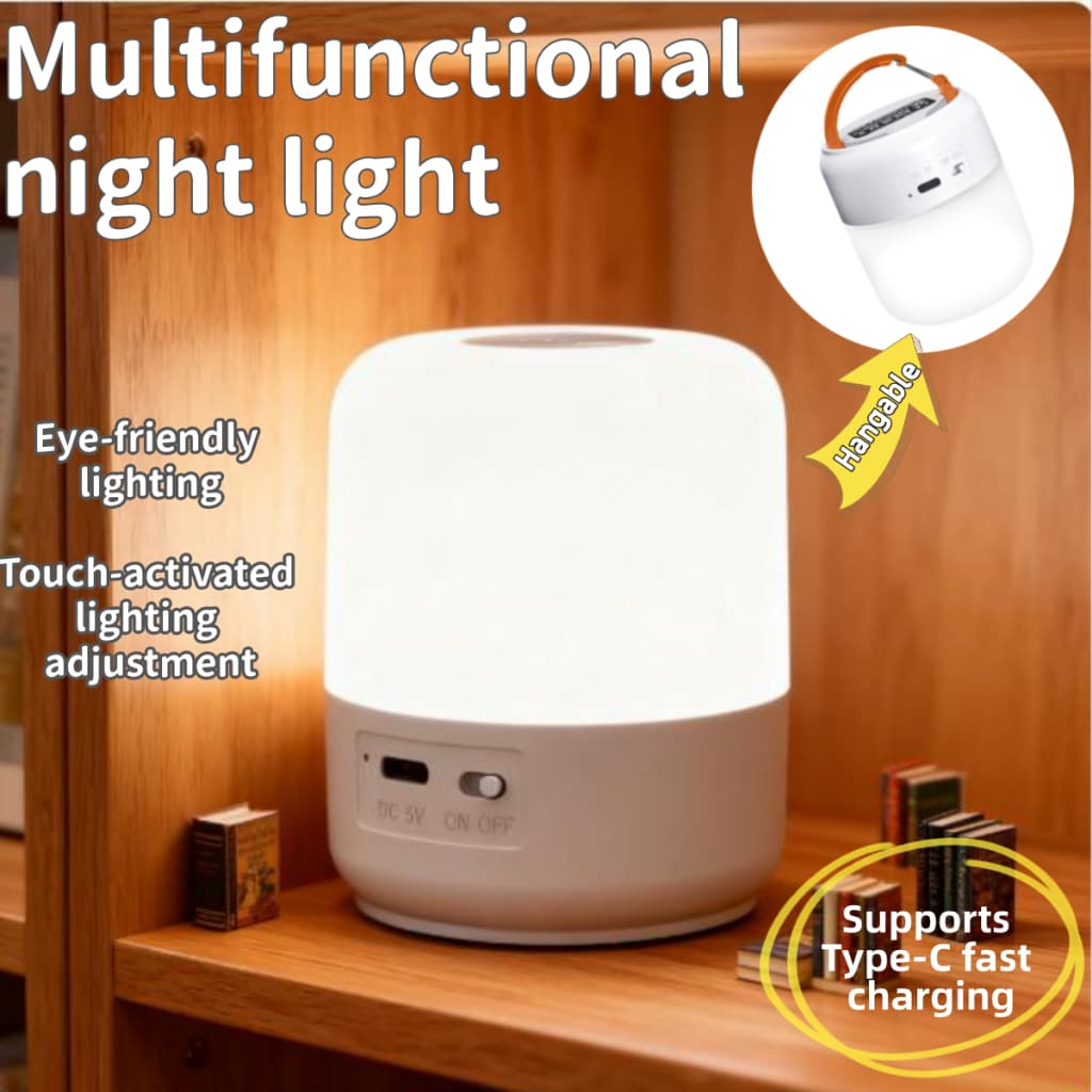 Abajur Quarto Luminária Led De Mesa Criado Mudo Recarregável Touch Cabeceira De Quarto Luz Estudos