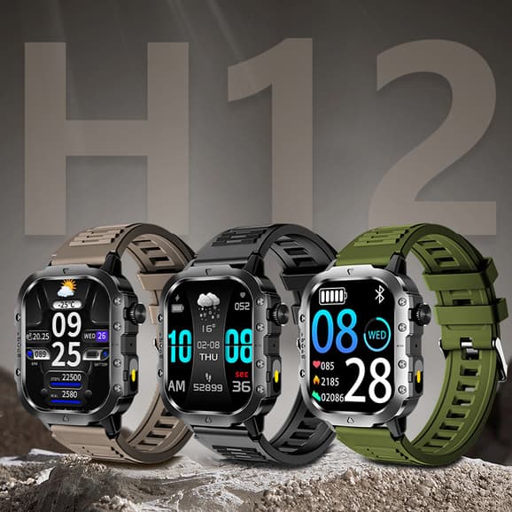 2025 Smartwatch H12 Ultra Unissex-Suporta SOS , Notificações De Mensagens , Chamadas Bluetooth , IP67 À Prova D'água SLY