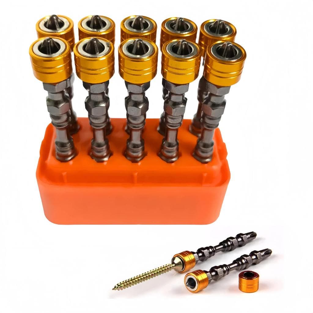 Kit10/2 Bits Ponteira Magnética Dupla Imantada Anti Espanamento Magnetico Prafusadeira 65mm pudian
