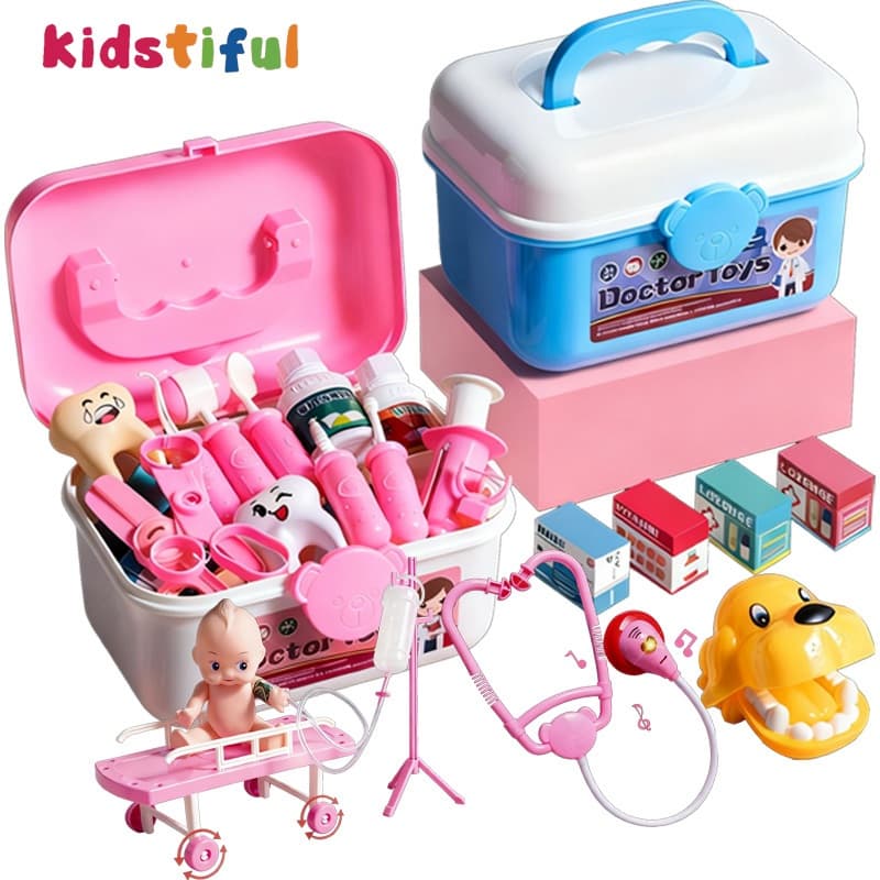 Kit Médica Maleta Infantil Educativo Divertido Mini Doutora 65 Peças