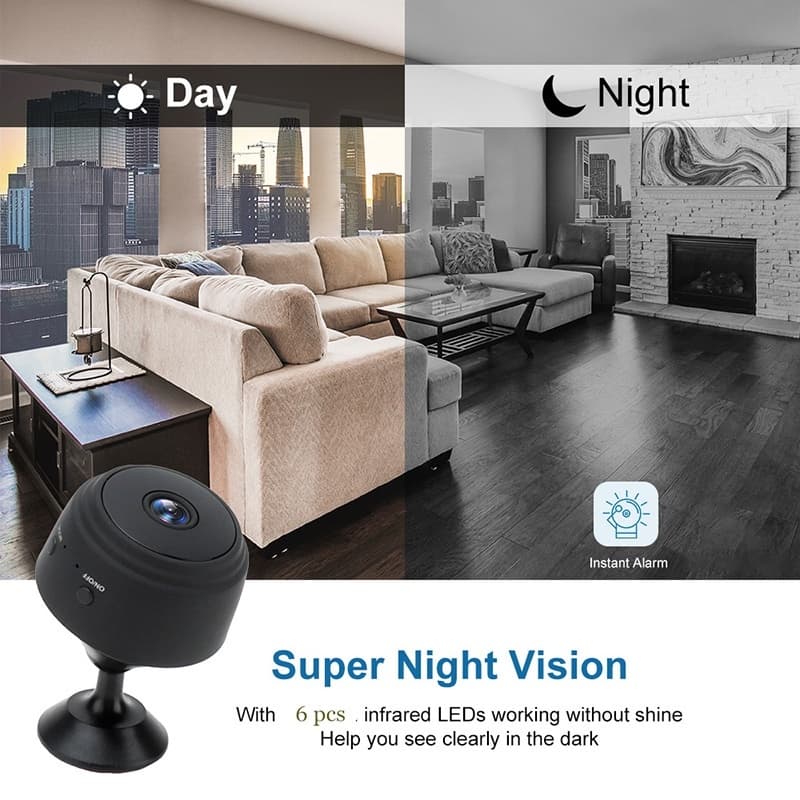 Nova Mini Câmera A9 WiFi De Vigilância 1080p HD Visão Noturna Rede Escondida Gravador Sem Fio