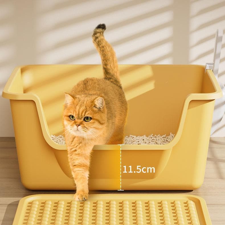 Caixa de areia alta para gato grande Gigante Bandeja Areia Gato Caixa de areia para gatos semifechada