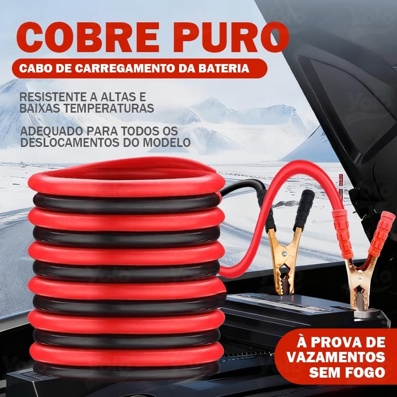 Cabo Chupeta Carregador Bateria 800-1200amp Carro Caminhao Moto 2.5m/3m envio rápido