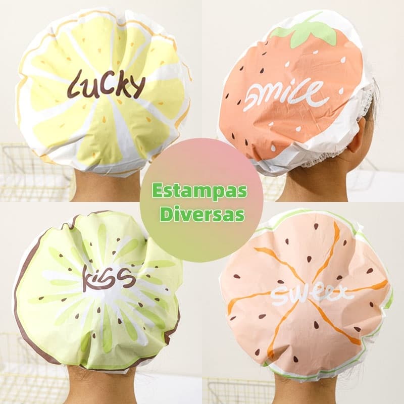 Kit 2/4/6/8/10/12 Touca de Banho Impermeável Estampadas Alta Qualidade Estampas Lindas Variadas