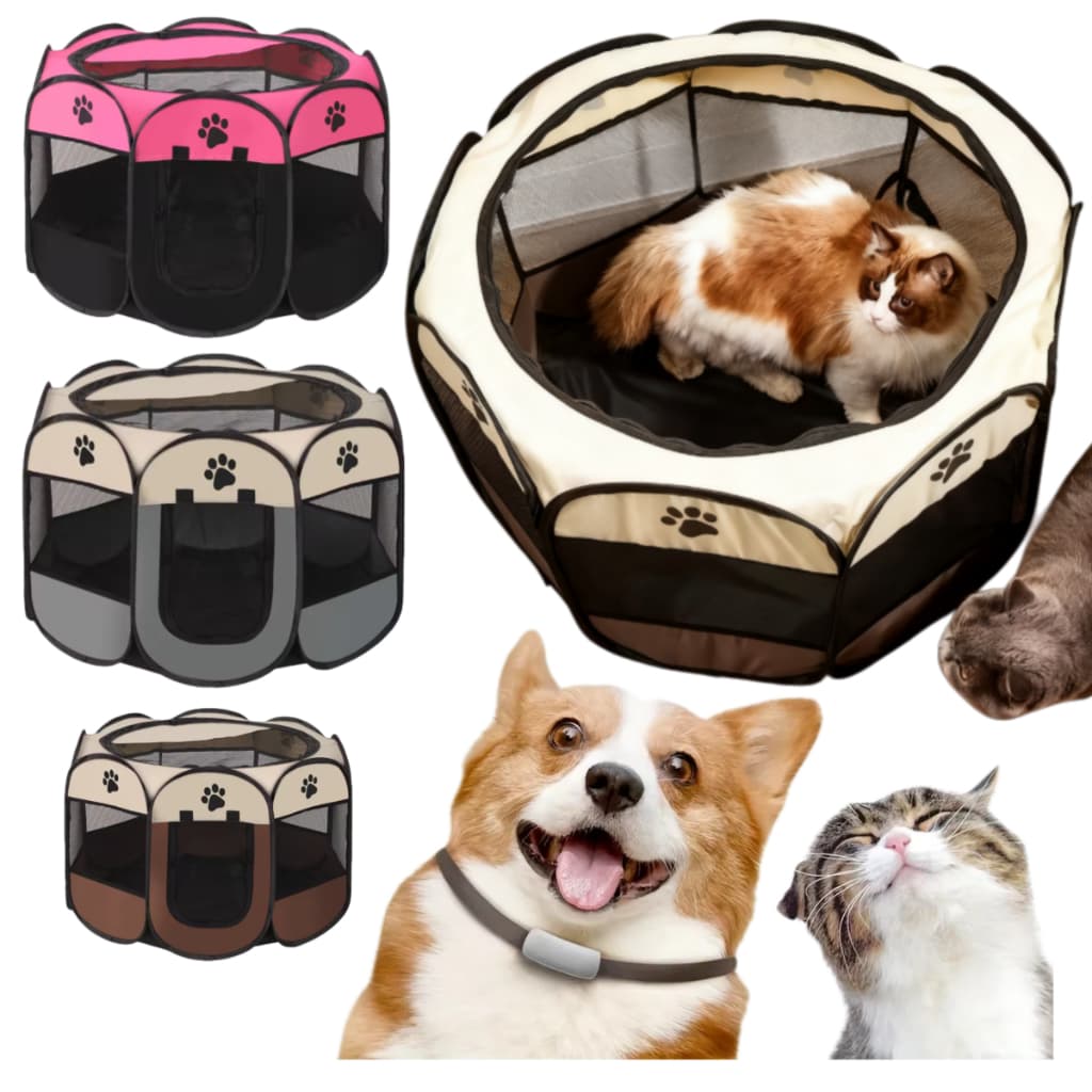 Casinha de cachorro grande portátil dobrável para cachorros e gatos resistente