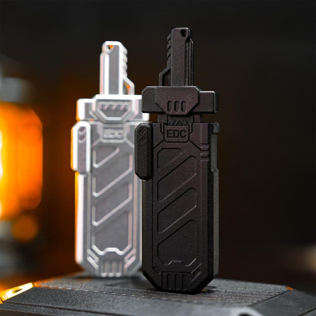 1pc EDC Divisão Espada Fidget Bainha Ejeção Magnética Empurrando Cartão Descompressão Metal Push Slider Ansiedade Alívio