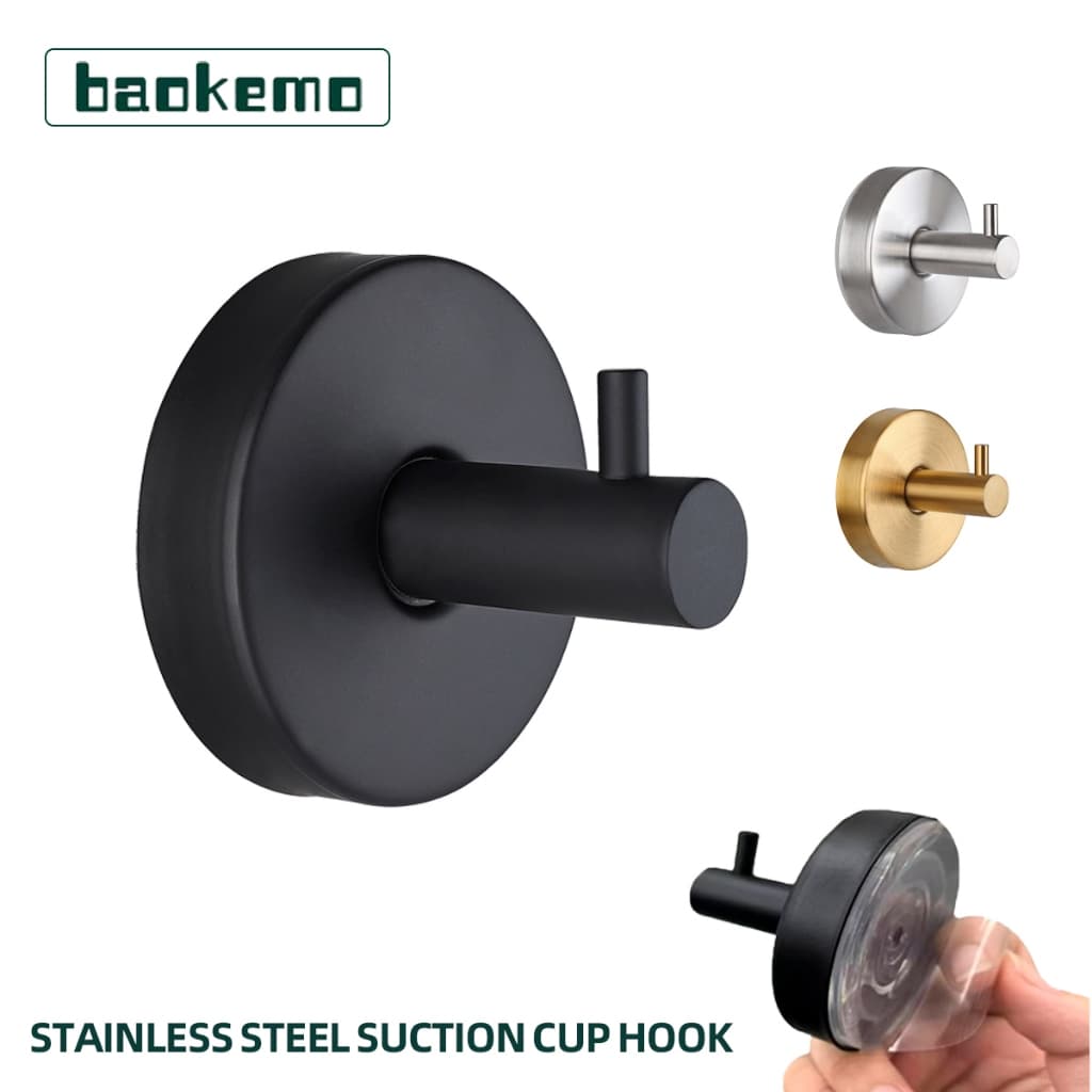 Gancho De Ventosa De Aço Inoxidável BAOKEMO , Parede À Prova D'água Sem Perfuração Usado Para Acessórios De Hardware De