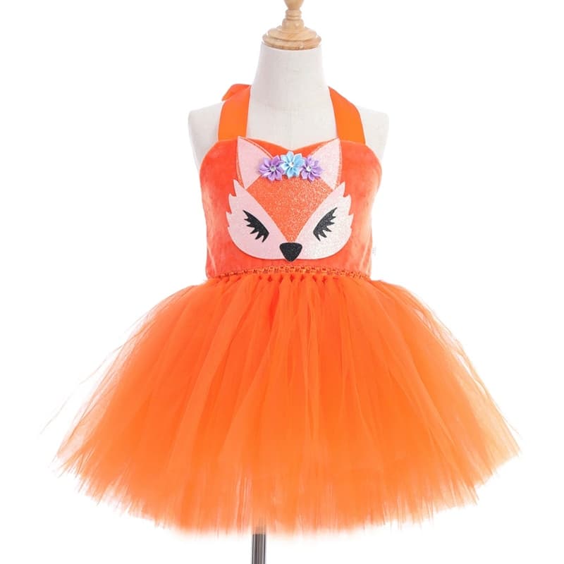 Halloween Festa De Natal Animal Cosplay Traje Bonito Raposa Dos Desenhos Animados Meninas Vestido 1-12 Anos