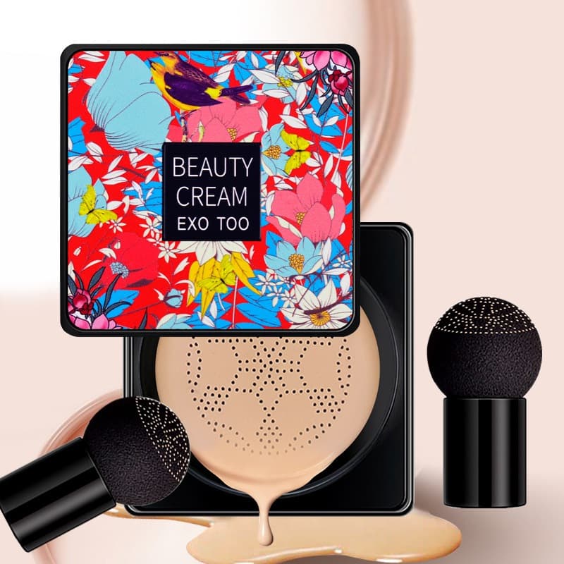 BB Cream Coreano/Base/Corretivo com Esponja com Formato de Cogumelo/Base Clareador Maquiagem Creme Clareador