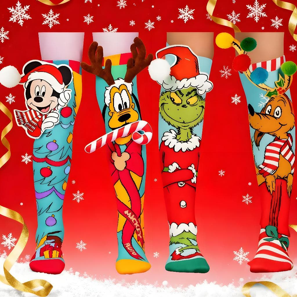 Meias Christmas Maluca Divertida Alta Qualidade Meias Cano Alto Infantil Para Natal Party