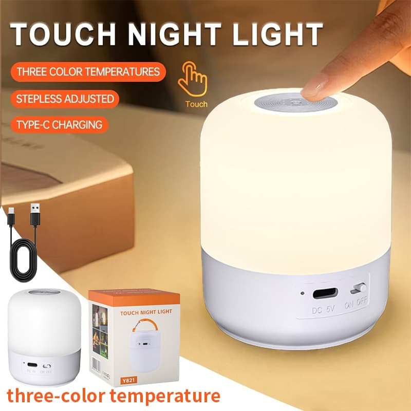 Luminária Led Recarregável Moderna De Mesa Lâmpada Decoração De Quarto Sala Escritório Touch