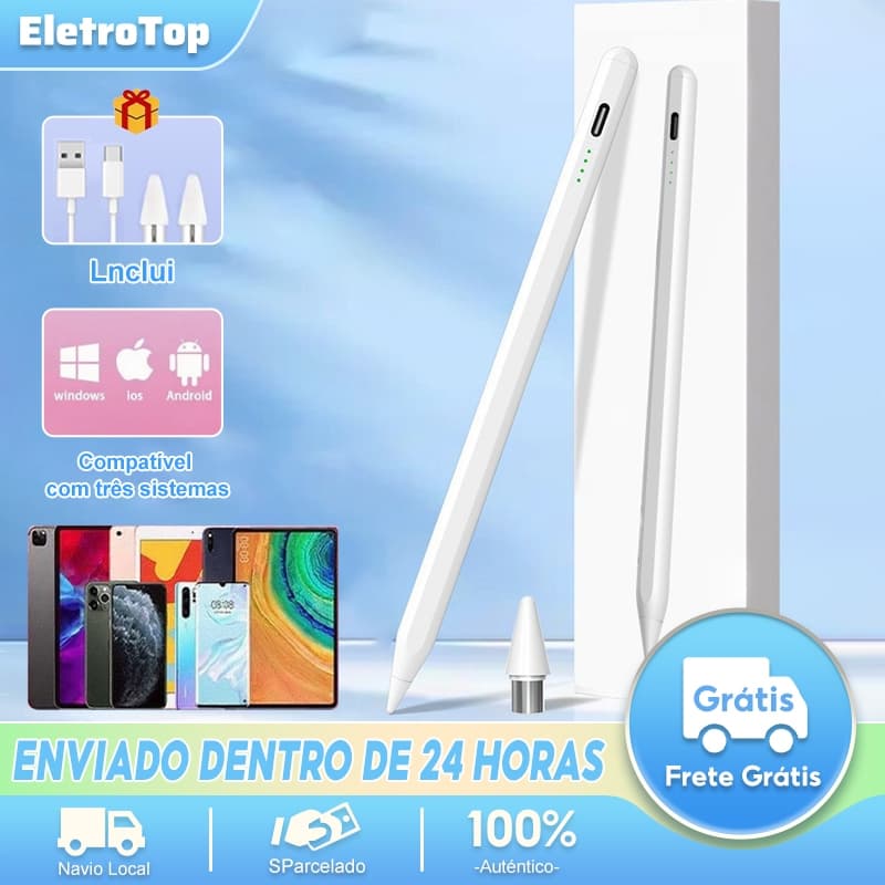 Caneta Stylus Touch Para iPad–Alta Precisão, Ponta Fina,Rejeição de Palma|Desenho,Escrita e Inclinação Fluidez Sem Delay