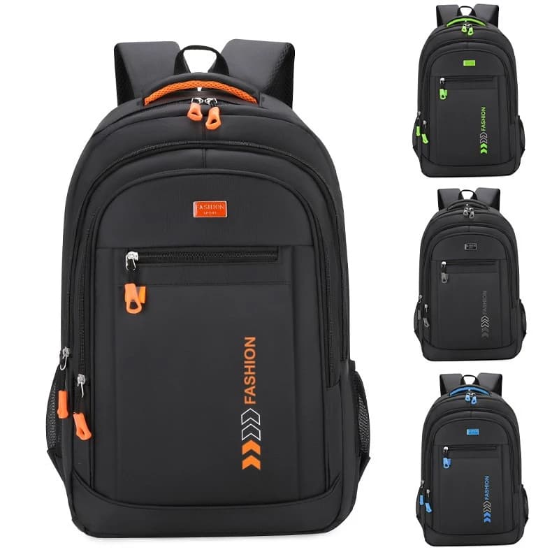 Mochila Masculino e Feminina Impermeável Resistente Reforçada Grande Para Notebook Amarelo /Azul