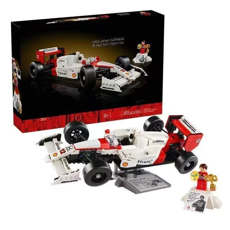 Novo produto compatível Lego ícones série McONS MP4 carro de corrida F1 modelo de carro de corrida montado bloco de cons