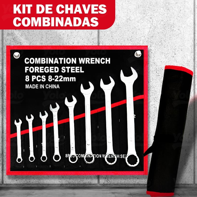 Conjunto De Ferramentas Chave Combinada Formato Estrela 12 Peças Profissional 8-32mm Métrica