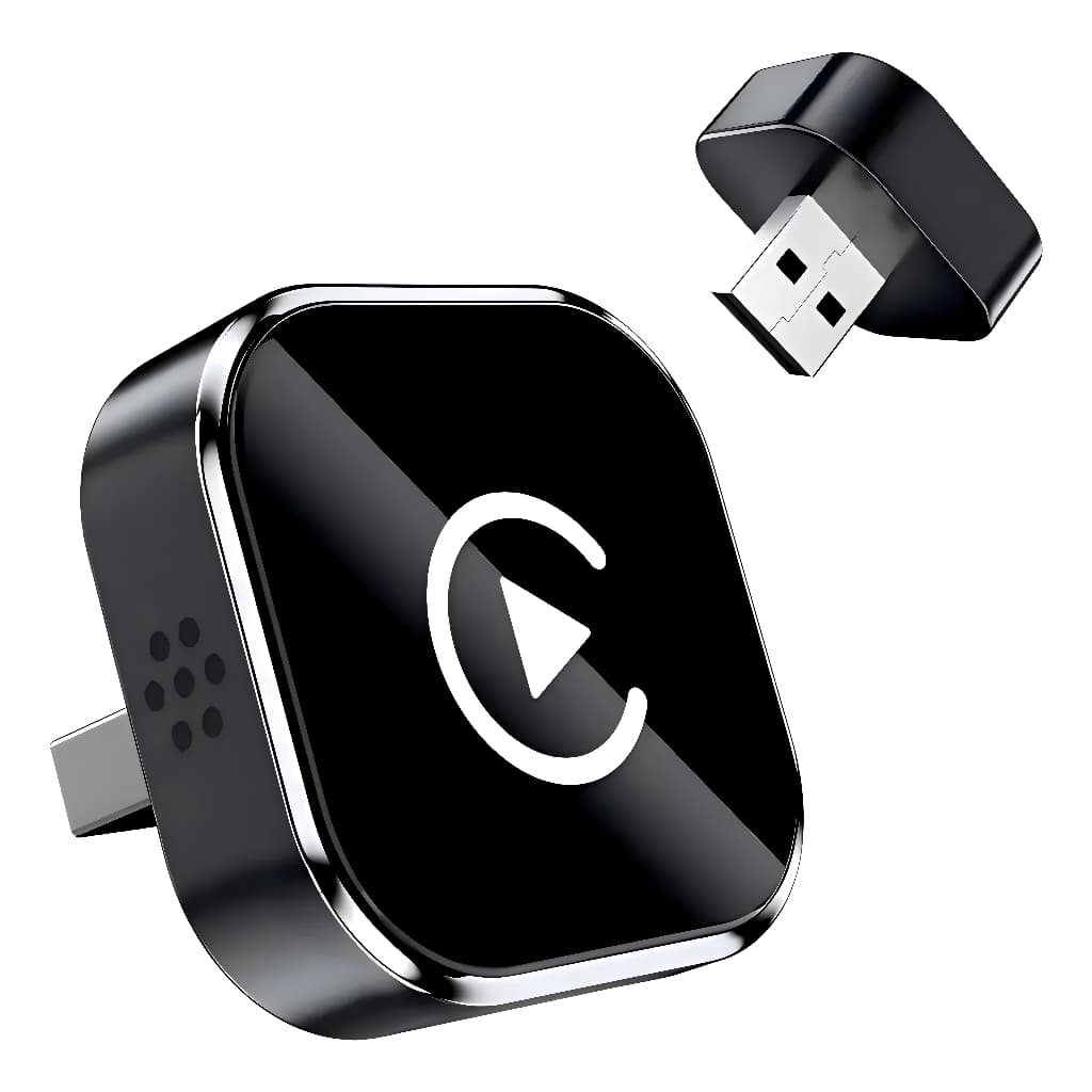 Adaptador Automático CarPlay Android Sem Fio 2 Em 1 Mini Box AI BT WiFi Para Com