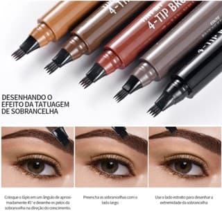 Caneta De Sobrancelha Com Efeito Microblading Lápis Inspirado Em Tatuagem De 4 Cores
