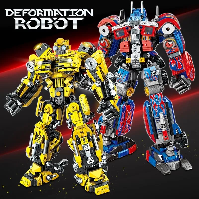 813 pçs compatível Lego blocos de construção Optimus Prime guerreiro caminhão vespa Mecha menino brinquedos de montagem