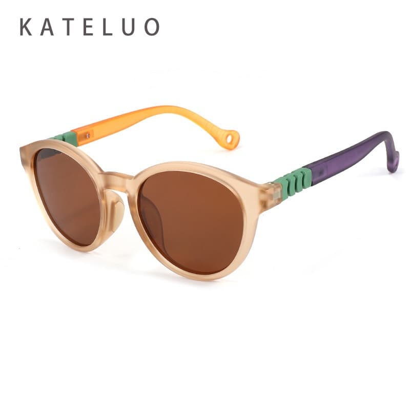 KATELUO Nova Moda Infantil Tr90 Óculos De Sol Polarizados Na Anti-UV Cor Contrastante Costura Para Meninos KB9695