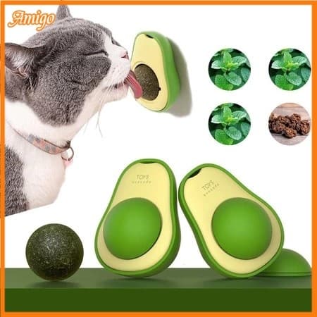 Abacate De Brinquedo Para Gatos Com Catnip Erva Gato Natural