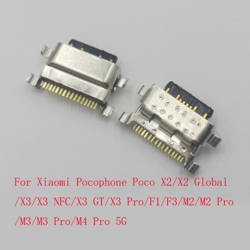 5-50 Unidades Plugue Conector De Carregador Usb Para Xiaomi Pocophone Poco M4 Pro NFC X2 Global F3 F1 M2 M3 X3 GT Porta