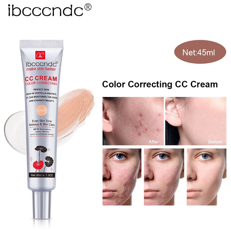 Ibcccndc CC Creme Centella Asiatica Reparador BB Creme Corretivo Natural Clareador 45ml