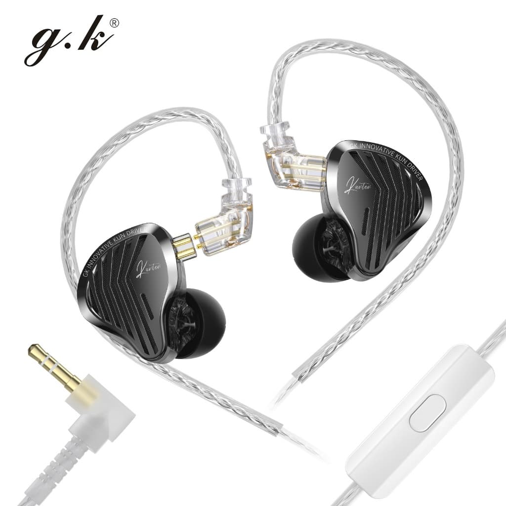 GK-KUNTEN Fones De Ouvido Intra-Auriculares De Alta Qualidade Fone Com Driver Dinâmico Cabo Destacável KZ Zenith Gale