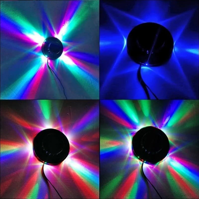 8W Mini Lâmpada De Discoteca 48LED RGB Festa Em Casa Luzes Palco Backlight Decoração Da Parede Flash Laser Feixe Cor Mús