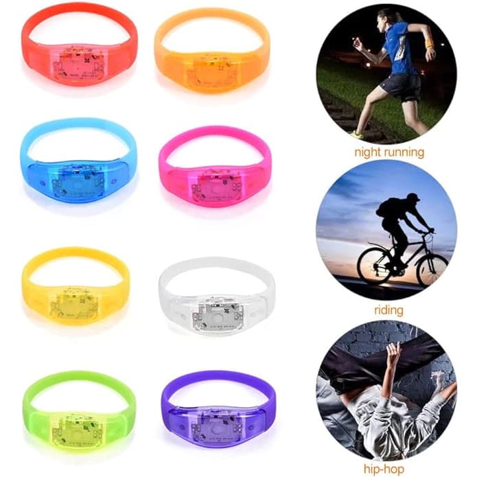 personalizada KIT Pulseiras de LED Ativada por Som, Música e Movimento: Acompanhe o Ritmo da Festa