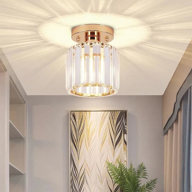 Lâmpada Led Moderna Com LumináRia De Teto De Cristal Para Corredor Varanda 3 Cores 110V-220V