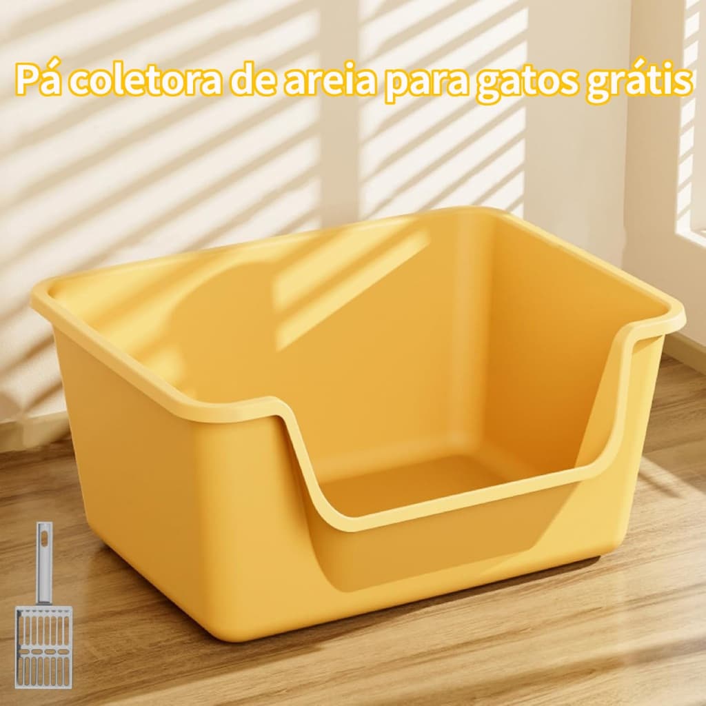 Bandeja para caixa de areia para gatos, tipo alto, tamanho grande, caixa de areia gatos grande, caixa de areia para