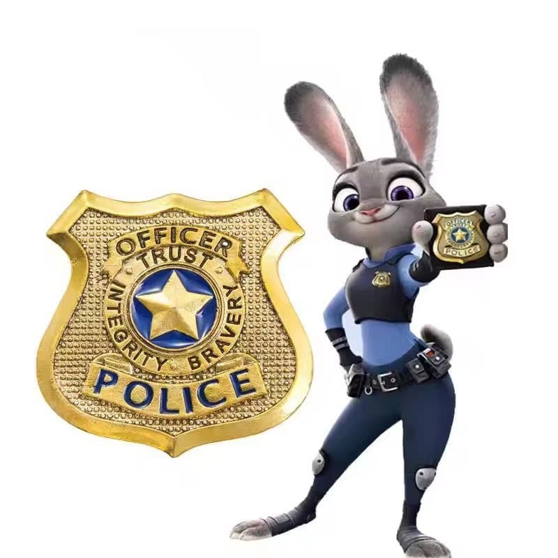 Zootopia Acessórios Cosplay Jóias Emblemas De Polícia Mochila Judy Hopps Broche Pinos Para Mulheres Brithday Presente De