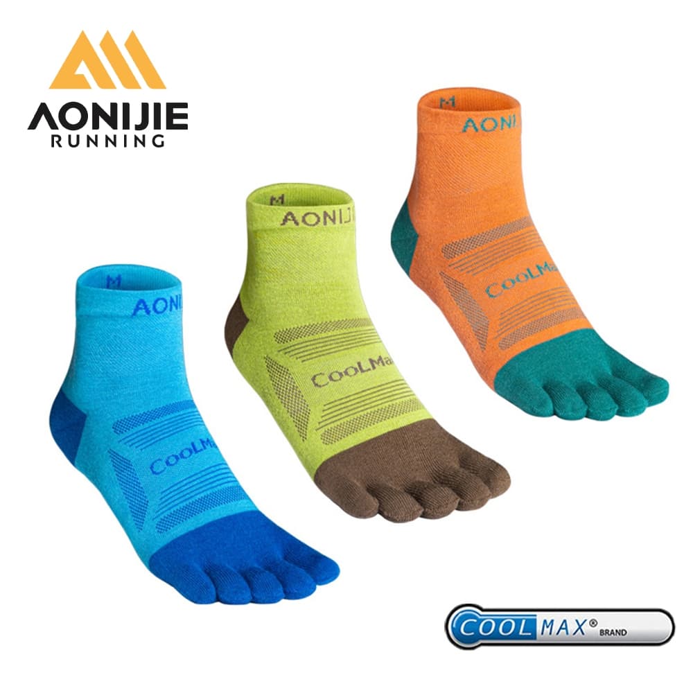 AONIJIE Ultra Run Five Toe Socks Meias De Corte Baixo Para Corrida De Maratona E4838