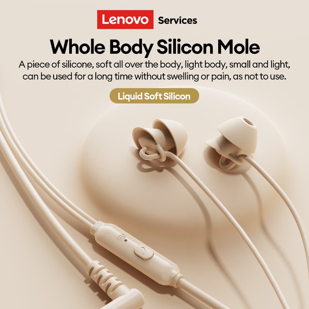 Fones De Ouvido Intra-Auriculares Lenovo Y107 E Y107PRO Com Redução Dupla De Ruído Som HiFi Mais Silicone Macio Para Con