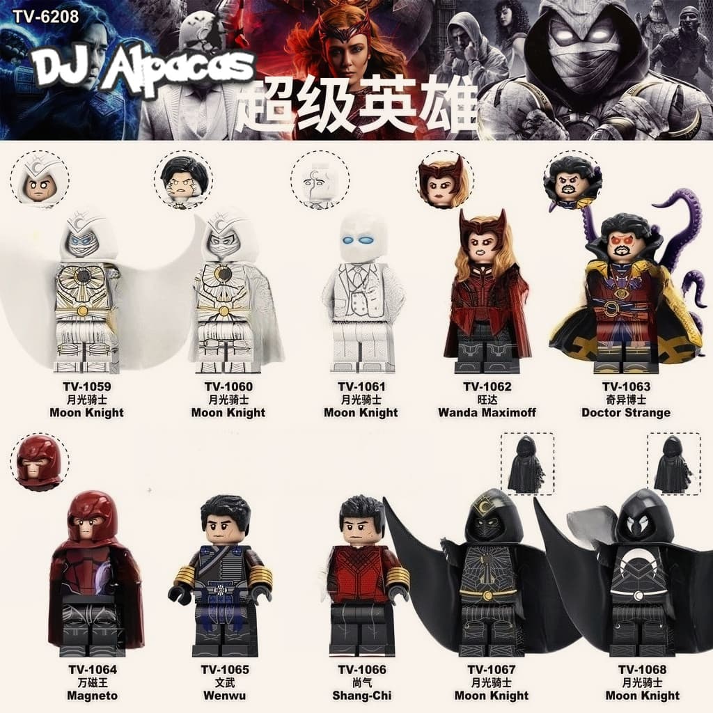 Blocos De Construção Figuras Brinquedo colecao de personagens TV1059 TV1060 TV1061