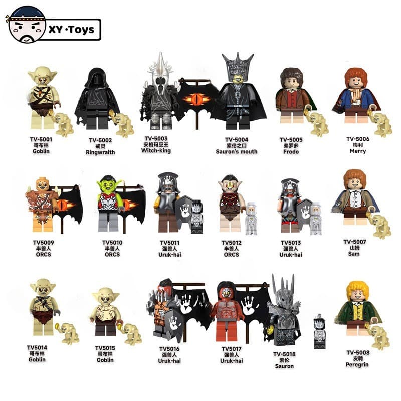 Brinquedos para meninos brinquedos montados presentes de aniversário bonecos Goblin sauron