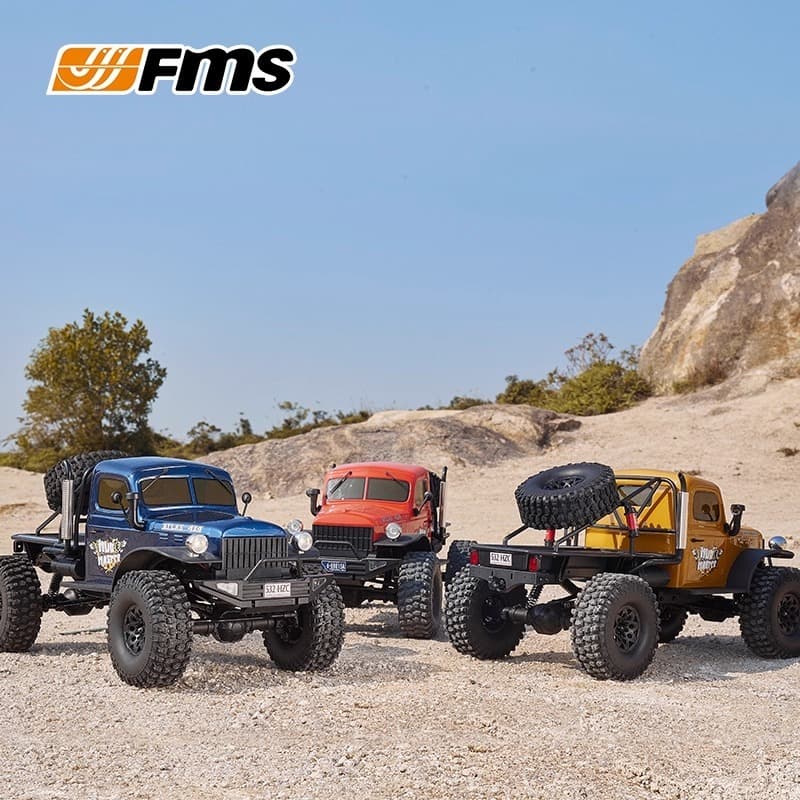 FMS 1/10 Atlas 537mm Carro de escalada Carro de controle remoto com tração nas quatro rodas
