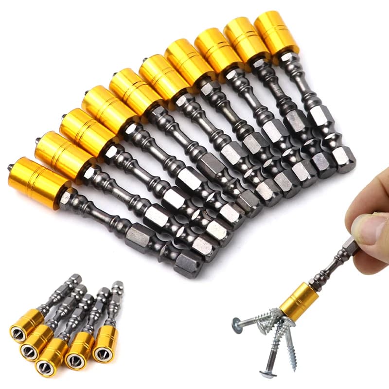 Kit com 10 Bits Magnéticos Duplos Philips PH2 Com Limitador de Torque Para Parafusadeira e Precisão