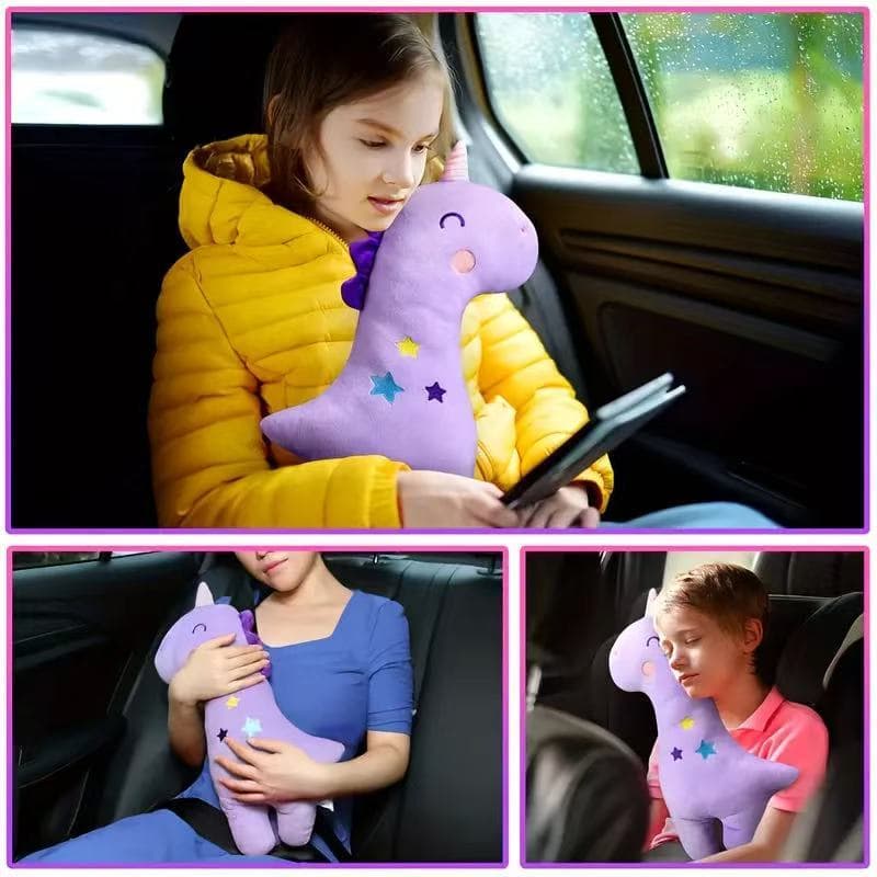 Travesseiro De Cinto De Segurança De Carro De Pelúcia Para Crianças Bonito Dos Desenhos Animados Almofada Macia Viagens