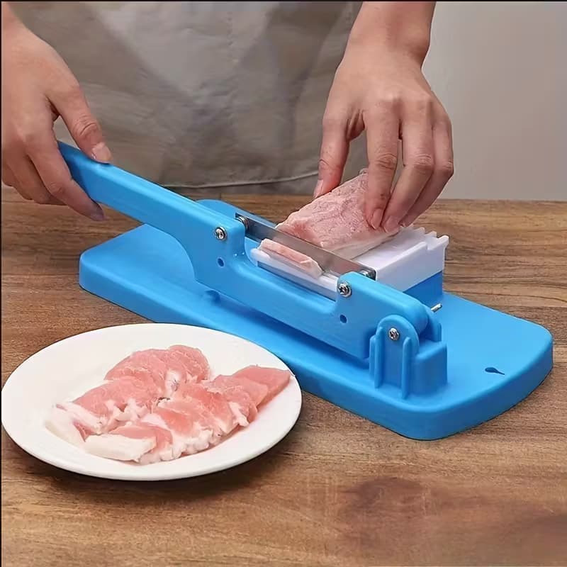 Fatiador Manual Multiuso para Carnes Congeladas Cortador de Mesa p/ Legumes, Queijo e Carneiro