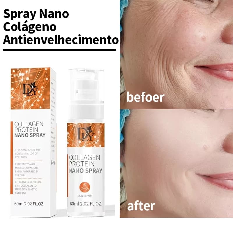 Anti-Rugas Spray Colágeno Remoção Envelhecimento F irm Clareamento Iluminar Hidratante Cuidados 60ml