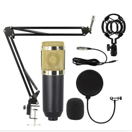 Kit Interface Mesa V8 + Microfone Bm800 Com Braço Articulado