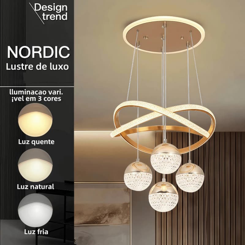 3 cores em 1 luz Lustre para sala Lustre Pendente Cozinha Luminária de Teto Led Nordic Moderno Decoração Para Sala