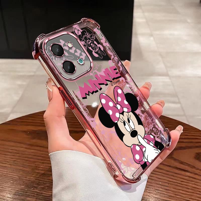 Xiaomi POCO C85 Redmi15C Moda Moldura Colorida Capa Mole Minnie Almofada De Ar Anti Queda Protetora Caso